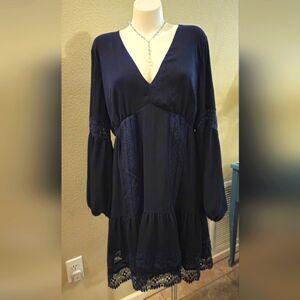 Casual Dress Blue long sleeve
